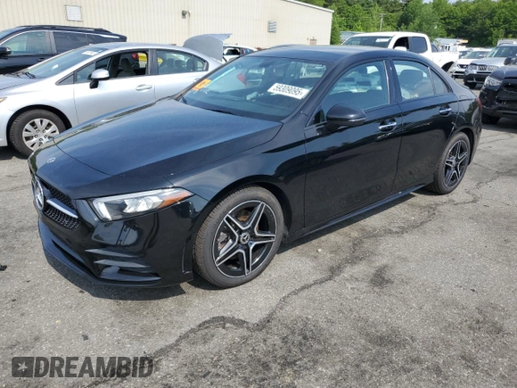 2021 Mercedes-Benz A 220 with VIN W1K3G4FB9MJ264526, listed as a Copart auction lot 59309095 with 34,682 mi miles and Salvage title. Bid and sale history available at DreamBid. Image 1.