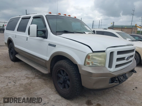 2005 Ford Excursion Eddie Bauer z VIN 1FMNU44L25ED02868, wystawiony jako IAAI lot #42414710 z przebiegiem 30 486 mil mil oraz . Historia ofert i sprzedaży dostępna na DreamBid. Obrazek 1.