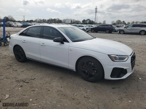 2022 Audi A4 Sedan S line Premium Plus with VIN WAUEAAF43NN003551, listed as a Copart auction lot 51765665 with 39,216 mi miles and Salvage Title. Bid and sale history available at carsss.com. Image 4.