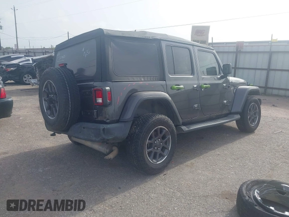 2021 Jeep Wrangler Unlimited Sport S z VIN 1C4HJXDN6MW549686, wystawiony jako IAAI lot #42249816 z przebiegiem 64 911 mil mil oraz . Historia ofert i sprzedaży dostępna na DreamBid. Obrazek 4.