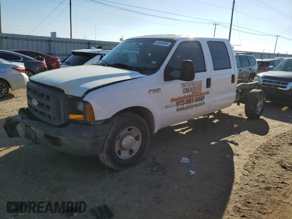 2007 Ford F-250 XL with VIN 1FTSW20P07EA17846, listed as a Copart auction lot 85540304 with 250,253 mi miles and Salvage Title. Bid and sale history available at DreamBid. Image 1.