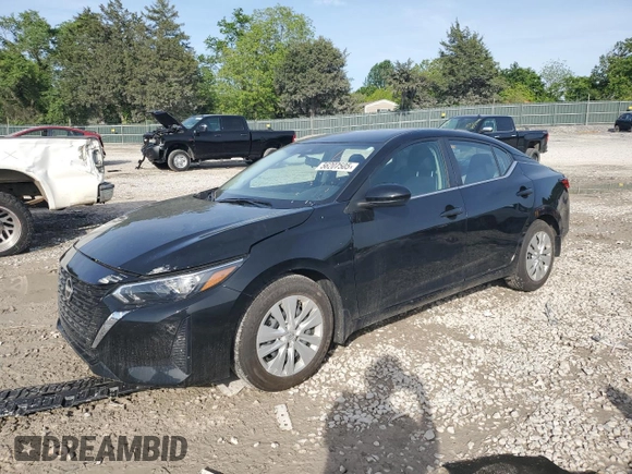 2025 Nissan Sentra S z VIN 3N1AB8BV1SY219311, wystawiony jako Copart lot #56207505 z przebiegiem 11 470 mil mil oraz Szkoda całkowita • Salvage title. Historia ofert i sprzedaży dostępna na DreamBid. Obrazek 1.