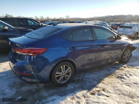 2018 Hyundai Elantra SEL with VIN 5NPD84LF0JH347561, listed as a Copart auction lot 88321615 with 67,754 mi miles and Salvage Title. Bid and sale history available at carsss.com. Image 3.