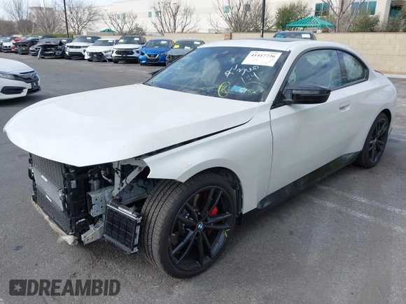 2024 BMW 2 Series M240i xDrive with VIN 3MW53CM04R8D89329, listed as a IAAI auction lot 41417736 with 2,849 mi miles. Bid and sale history available at carsss.com. Image 2.