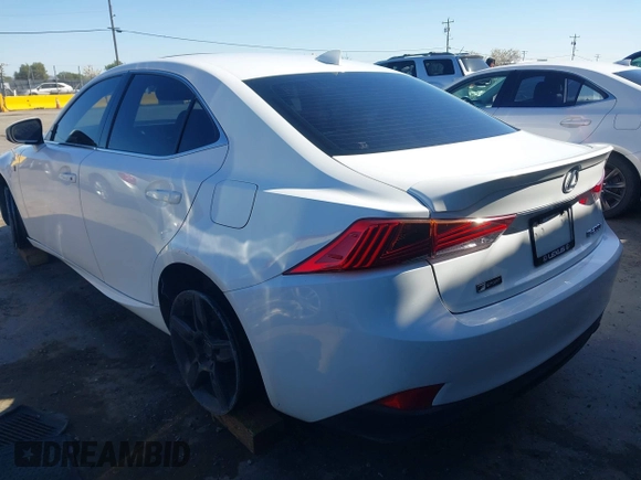 2017 Lexus IS 200t with VIN JTHBA1D26H5059221, listed as a IAAI auction lot 41940144 with 50,740 mi miles and . Bid and sale history available at DreamBid. Image 3.