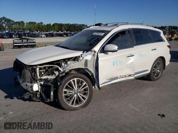 2020 Infiniti QX60 Signature Edition with VIN 5N1DL0MM9LC544470, listed as a Copart auction lot 52765325 with 52,222 mi miles and Salvage title. Bid and sale history available at DreamBid. Image 1.
