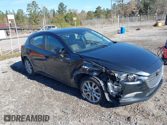 2017 Mazda 3 Sport with VIN 3MZBN1K72HM101671, listed as a IAAI auction lot 41325369 with 97,520 mi miles. Bid and sale history available at carsss.com. Image 1.