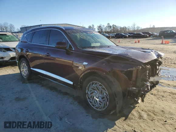 2021 Genesis GV80 with VIN KMUHB4SB5MU053632, listed as a Copart auction lot 41680785 with 62,795 mi miles and Salvage title. Bid and sale history available at DreamBid. Image 4.