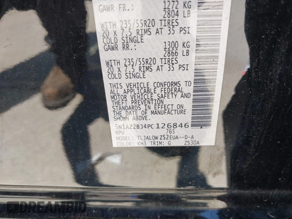 2023 Nissan Murano SV z VIN 5N1AZ2BJ4PC126846, wystawiony jako IAAI lot #42333749 z przebiegiem 65 242 mil mil oraz . Historia ofert i sprzedaży dostępna na DreamBid. Obrazek 9.