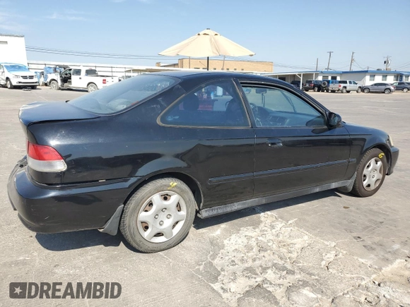 2000 Honda Civic EX with VIN 1HGEJ8245YL014036, listed as a Copart auction lot 68867154 with 163,759 mi miles and Salvage Title. Bid and sale history available at carsss.com. Image 3.