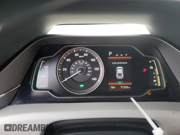 2020 Hyundai Ioniq Blue with VIN KMHC65LC5LU234609, listed as a Copart auction lot 86189074 with 71,220 mi miles and Salvage title. Bid and sale history available at DreamBid. Image 9.