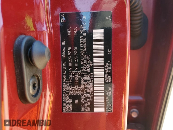 2021 Toyota Highlander XSE z VIN 5TDLZRBH6MS076478, wystawiony jako Copart lot #49897455 z przebiegiem 102 439 mil mil oraz Szkoda całkowita • Salvage title. Historia ofert i sprzedaży dostępna na DreamBid. Obrazek 15.