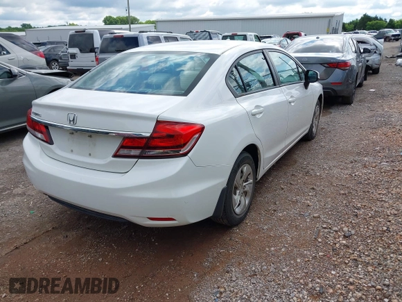 2013 Honda Civic LX with VIN 2HGFB2F58DH601288, listed as a IAAI auction lot 42356662 with 111,403 mi miles and . Bid and sale history available at DreamBid. Image 4.