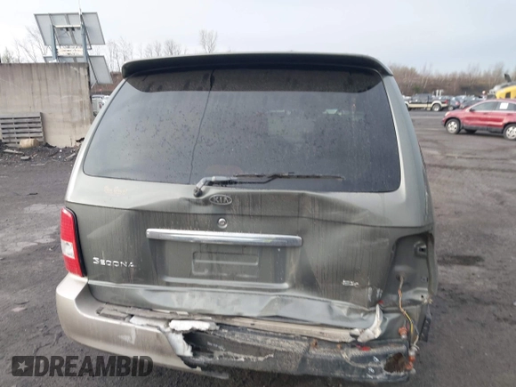 2003 Kia Sedona LX with VIN KNDUP131636378834, listed as a IAAI auction lot 42016556 with 88,751 mi miles and . Bid and sale history available at DreamBid. Image 6.