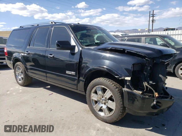 2008 Ford Expedition EL Limited with VIN 1FMFK20518LA45546, listed as a Copart auction lot 48711185 with 117,534 mi miles and Salvage Title. Bid and sale history available at carsss.com. Image 4.