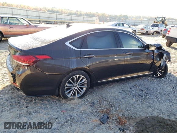 2017 Genesis G80 3.8L with VIN KMHGN4JE9HU191919, listed as a Copart auction lot 76667294 with 121,550 mi miles and Salvage Title. Bid and sale history available at DreamBid. Image 3.
