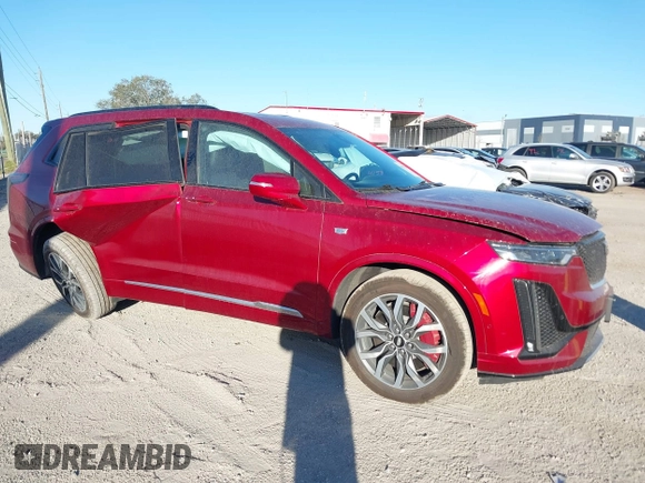 2022 Cadillac XT6 Sport with VIN 1GYKPHRS7NZ152832, listed as a IAAI auction lot 41591284 with 53,787 mi miles. Bid and sale history available at carsss.com. Image 1.