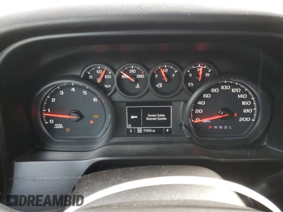 2020 Chevrolet Silverado 1500 Custom Trail Boss with VIN 1GCPYCEF3LZ143725, listed as a Copart auction lot 89216245 with 77,373 mi miles and Salvage Title. Bid and sale history available at DreamBid. Image 9.