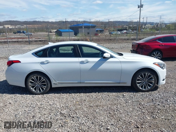 2017 Genesis G80 3.8L with VIN KMHGN4JE3HU166577, listed as a IAAI auction lot 41976937 with 117,635 mi miles. Bid and sale history available at carsss.com. Image 13.