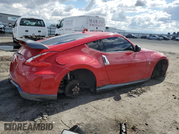 2014 Nissan 370Z Nismo with VIN JN1AZ4EH5EM630146, listed as a Copart auction lot 48034785 with Not Provided miles and Salvage Title. Bid and sale history available at DreamBid. Image 3.
