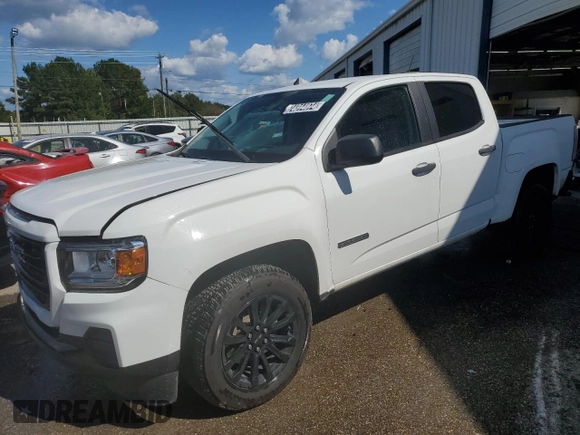 2021 GMC Canyon 2WD Elevation Standard with VIN 1GTG5BEN6M1165356, listed as a Copart auction lot 74314874 with 75,677 mi miles and Clean Title. Bid and sale history available at carsss.com. Image 1.
