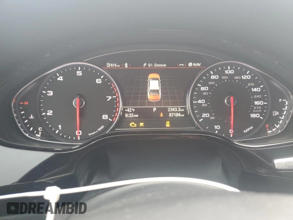 2015 Audi A8 L 3.0T with VIN WAU3GAFD3FN001094, listed as a Copart auction lot 49264345 with 87,184 mi miles and Salvage Title. Bid and sale history available at carsss.com. Image 9.
