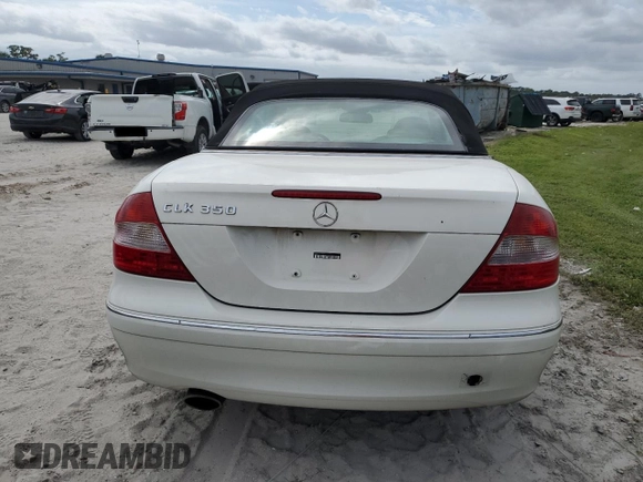 2007 Mercedes-Benz CLK 350 with VIN WDBTK56F67F211595, listed as a Copart auction lot 76596154 with 158,864 mi miles and Salvage Title. Bid and sale history available at DreamBid. Image 6.