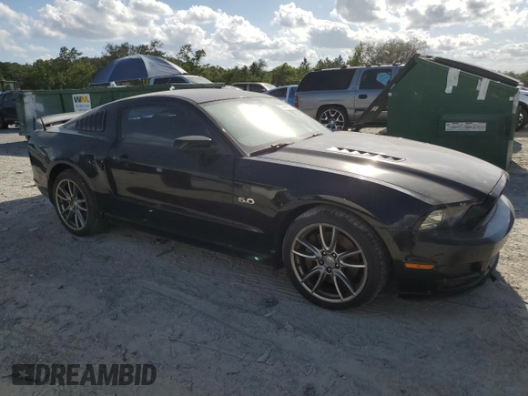 2013 Ford Mustang GT with VIN 1ZVBP8CF3D5268582, listed as a Copart auction lot 53849955 with 129,229 mi miles and Clean Title. Bid and sale history available at carsss.com. Image 4.
