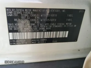 2021 Toyota RAV4 Hybrid XSE with VIN 4T3E6RFV2MU047334, listed as a Copart auction lot 49154605 with 33,588 mi miles and Salvage Title. Bid and sale history available at carsss.com. Image 12.