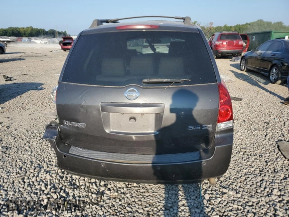 2005 Nissan Quest SE with VIN 5N1BV28U25N127447, listed as a Copart auction lot 68610624 with 0 mi miles and Salvage Title. Bid and sale history available at carsss.com. Image 6.