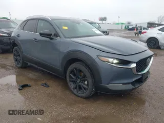2022 Mazda CX-30 2.5 S Preferred Package with VIN 3MVDMBCL4NM422122, listed as a IAAI auction lot 41598588 with 52,837 mi miles. Bid and sale history available at carsss.com. Image 1.