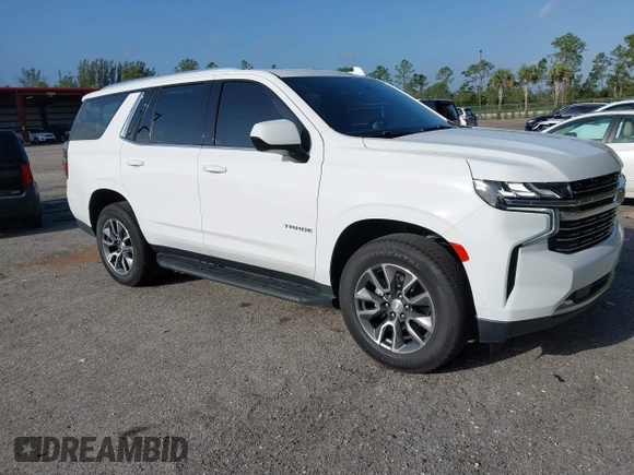 2021 Chevrolet Tahoe LT with VIN 1GNSCNKD7MR386938, listed as a IAAI auction lot 41723844 with 48,430 mi miles and . Bid and sale history available at DreamBid. Image 1.