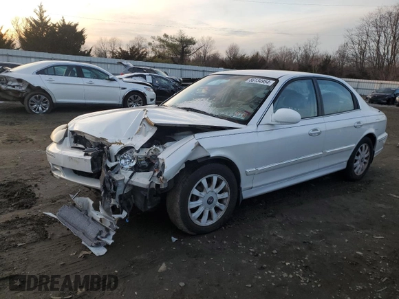 2003 Hyundai Sonata GLS with VIN KMHWF35HX3A756776, listed as a Copart auction lot 86134954 with 100,605 mi miles and Salvage Title. Bid and sale history available at carsss.com. Image 1.