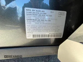 2021 Audi SQ5 Prestige with VIN WA1C4AFY7M2103652, listed as a Copart auction lot 48022374 with 20,316 mi miles and . Bid and sale history available at DreamBid. Image 10.