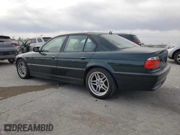 2001 BMW 7 Series 740i с VIN WBAGG83401DN86357, выставлен на аукционе Copart как лот 49689955 с пробегом Не указан миль и Списание • Salvage title. История ставок и продаж доступна на DreamBid. Изображение 2.