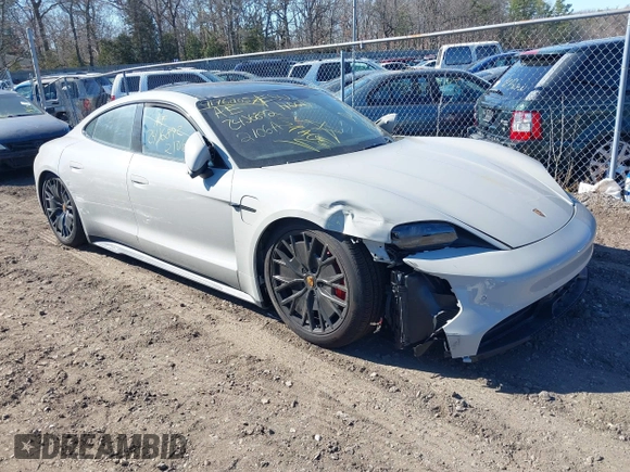 2023 Porsche Taycan GTS with VIN WP0AD2Y19PSA47434, listed as a IAAI auction lot 41762057 with Not Provided miles and . Bid and sale history available at DreamBid. Image 1.