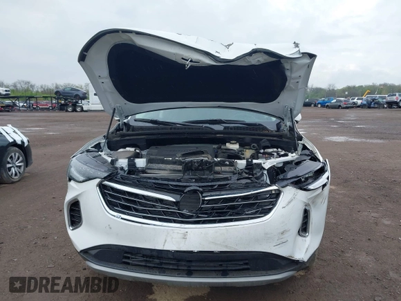 2022 Buick Envision Preferred with VIN LRBAZLR44ND126457, listed as a IAAI auction lot 42116322 with 21,450 mi miles and . Bid and sale history available at carsss.com. Image 13.