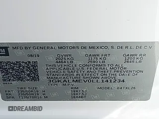 2020 GMC Terrain SLE with VIN 3GKALMEV0LL141234, listed as a IAAI auction lot 42568298 with 126,189 mi miles and . Bid and sale history available at DreamBid. Image 9.