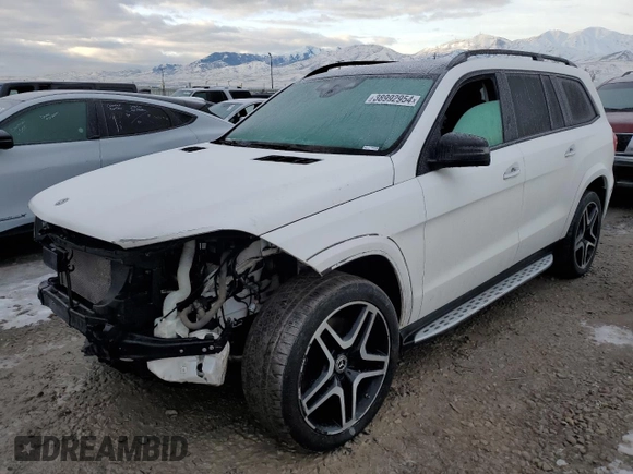 2018 Mercedes-Benz GLS 550 with VIN 4JGDF7DE9JB096114, listed as a Copart auction lot 38992954 with 102,578 mi miles and . Bid and sale history available at DreamBid. Image 1.