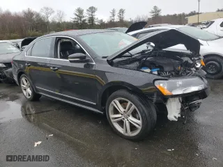 2014 Volkswagen Passat TDI SEL Premium with VIN 1VWCN7A32EC041961, listed as a Copart auction lot 49354545 with 0 mi miles and Salvage Title. Bid and sale history available at carsss.com. Image 4.