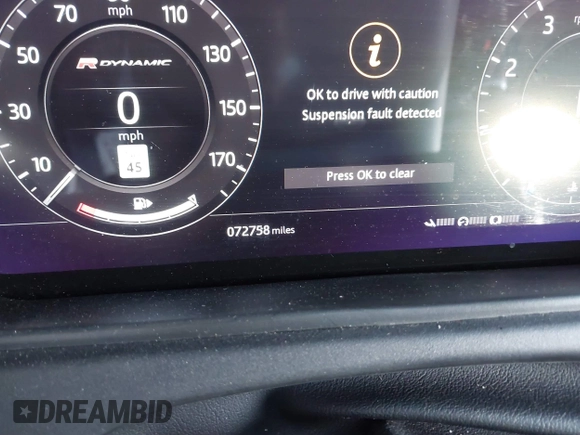 2019 Land Rover Range Rover Velar R-Dynamic SE with VIN SALYL2FV5KA212620, listed as a IAAI auction lot 41287070 with 75,000 mi miles and . Bid and sale history available at DreamBid. Image 16.