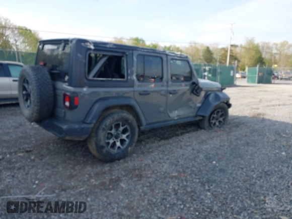 2019 Jeep Wrangler Unlimited Sport S with VIN 1C4HJXDG6KW578720, listed as a IAAI auction lot 42057153 with 65,719 mi miles and . Bid and sale history available at DreamBid. Image 4.