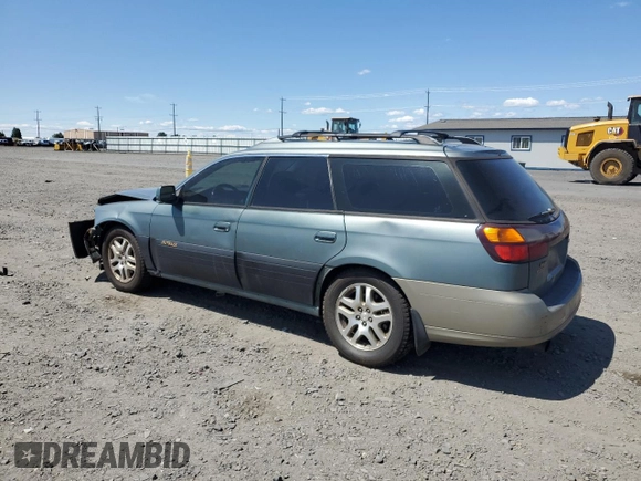2002 Subaru Legacy Outback Limited with VIN 4S3BH686526640136, listed as a Copart auction lot 58624045 with 253,182 mi miles and Salvage title. Bid and sale history available at DreamBid. Image 2.