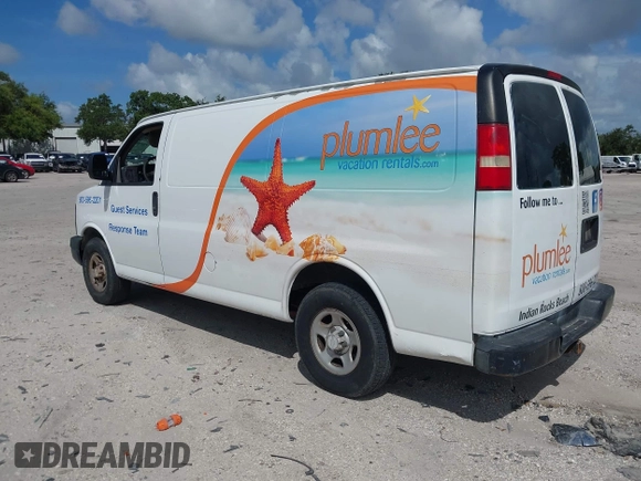 2008 Chevrolet Express Cargo with VIN 1GCFG15X281157746, listed as a IAAI auction lot 42604808 with 127,477 mi miles and . Bid and sale history available at DreamBid. Image 3.