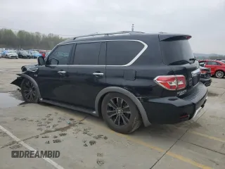 2017 Nissan Armada Platinum with VIN JN8AY2NE0H9708225, listed as a Copart auction lot 52228115 with 133,320 mi miles and Salvage Title. Bid and sale history available at carsss.com. Image 2.