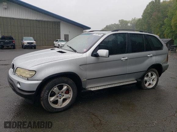 2000 BMW X5 with VIN WBAFB3341YLH03301, listed as a Copart auction lot 73379094 with 150,051 mi miles and Salvage Title. Bid and sale history available at carsss.com. Image 1.
