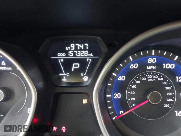 2013 Hyundai Elantra GLS with VIN 5NPDH4AEXDH237678, listed as a IAAI auction lot 42053910 with 157,328 mi miles and . Bid and sale history available at DreamBid. Image 15.