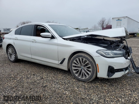 2021 BMW 5 Series 540i with VIN WBA53BJ01MWW93023, listed as a Copart auction lot 43146455 with Not Provided miles and Salvage Title. Bid and sale history available at DreamBid. Image 4.