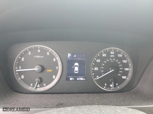 2017 Hyundai Sonata 2.4L with VIN 5NPE24AFXHH556986, listed as a Copart auction lot 46777365 with 64,796 mi miles and Salvage Title. Bid and sale history available at carsss.com. Image 9.