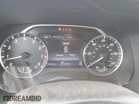 2022 Nissan Frontier SV with VIN 1N6ED1EKXNN605404, listed as a Copart auction lot 53583465 with 59,438 mi miles and Salvage title. Bid and sale history available at DreamBid. Image 9.
